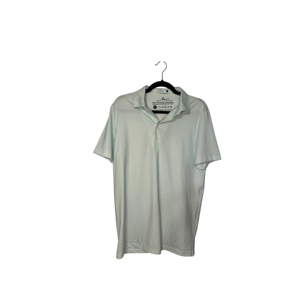 Boston Scott Golf Shirt Mens Small Skull‎ Palms Mint Golf Polo Modern Fit NWT
